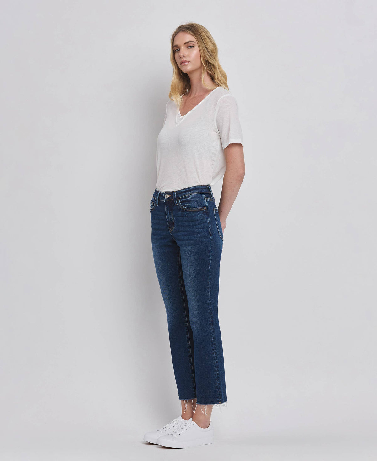 High Rise Ankle Bootcut Jeans