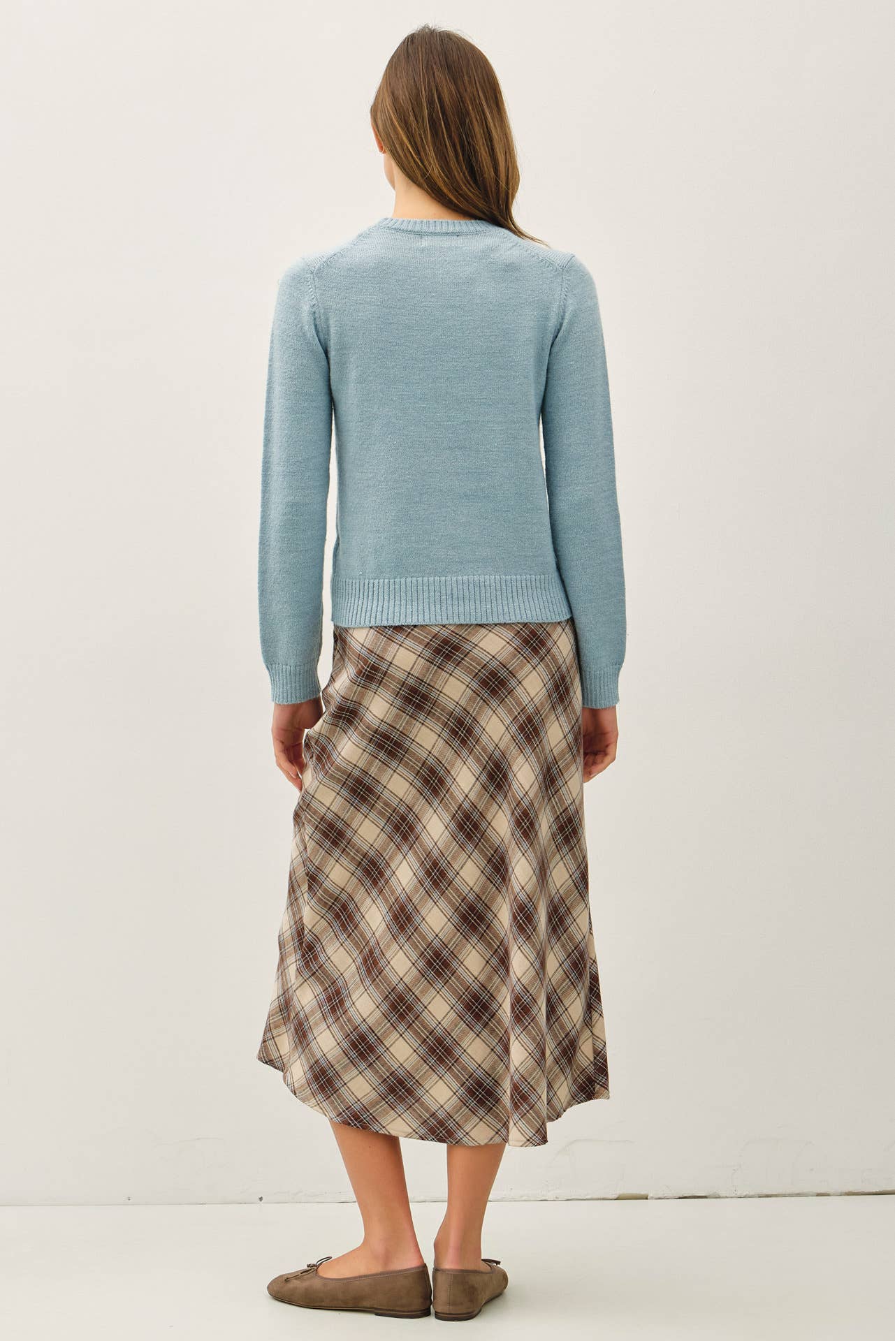 Wool Blend Basic Crop Sweater