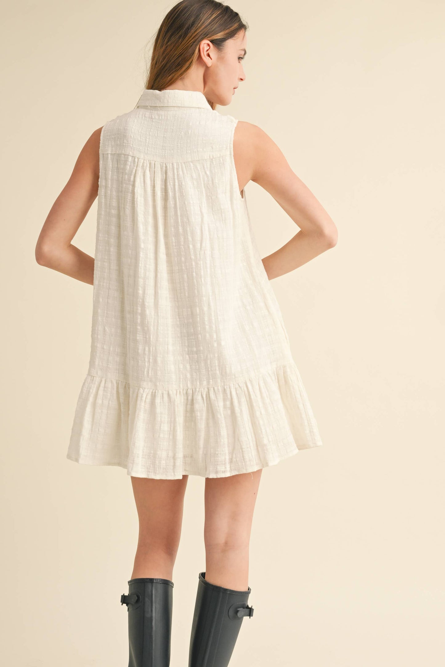 Sleeveless Ruffle Mini Dress