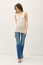 Load image into Gallery viewer, Classic Ribbed Scoop Neck Tank Top
