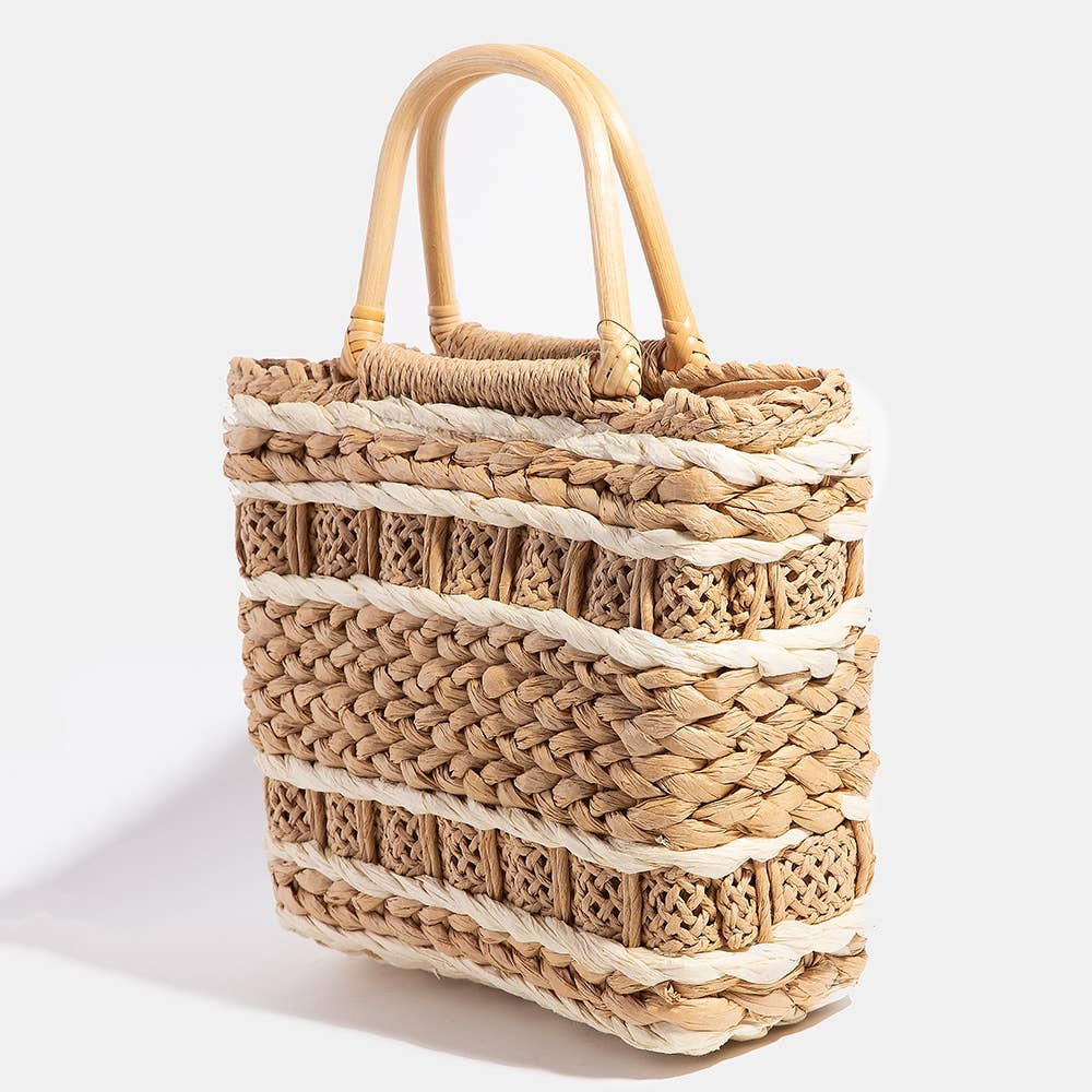 Intricate Basket Weave Square Hand Bag