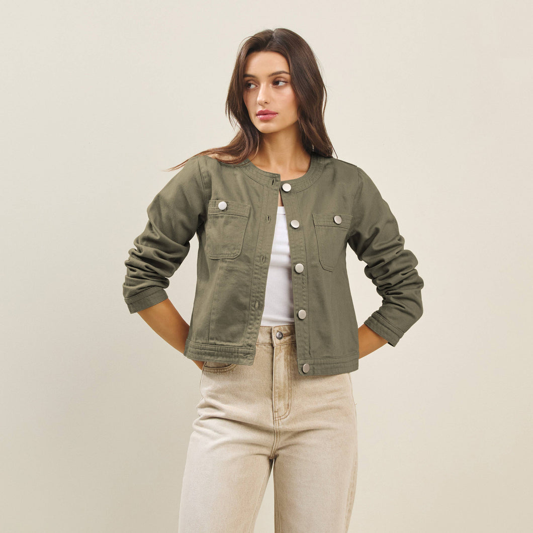 Colored Denim Twill Jacket