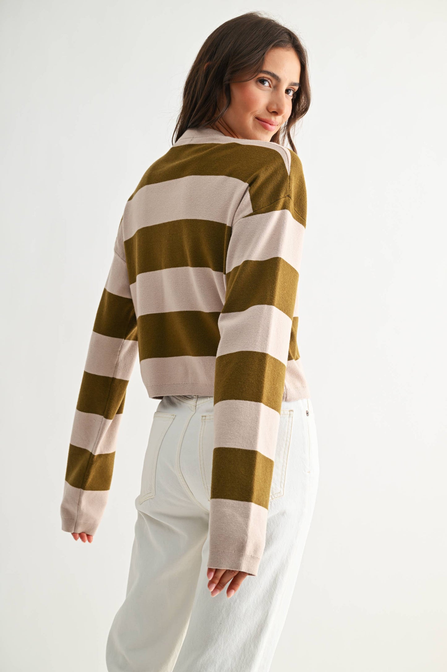Bold Striped Round Neck Sweater