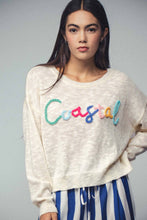 Load image into Gallery viewer, Breezy Rainbow Coastal Knit Sweater Top
