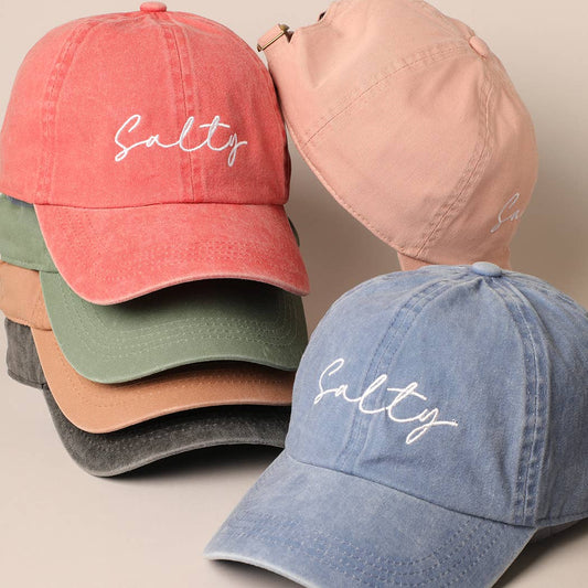 Pink Salty Embroidery Baseball Cap