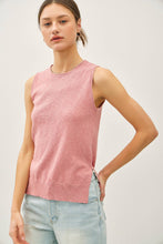 Load image into Gallery viewer, Raw Seam Lightweight Sweater Tank Top
