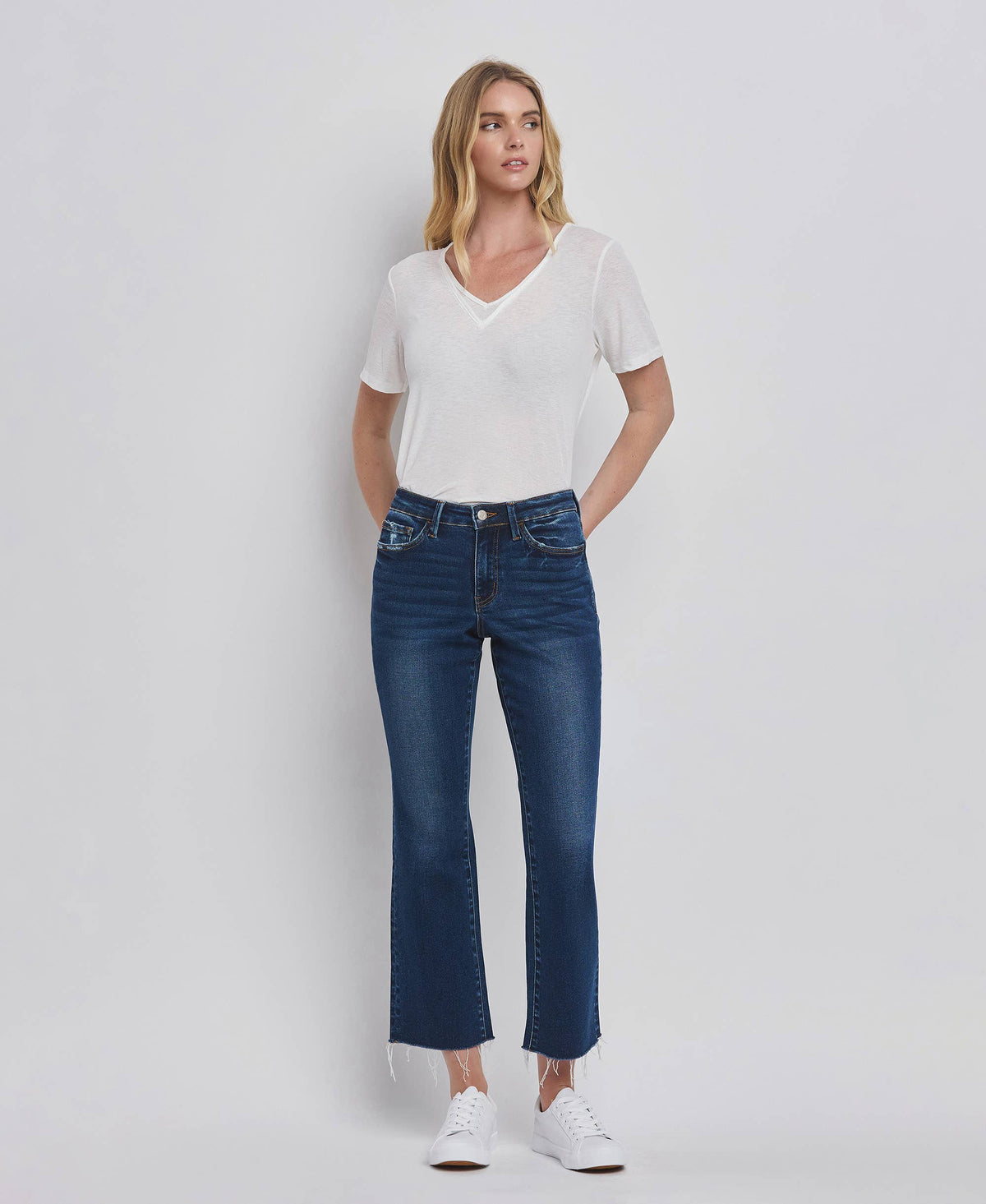 High Rise Ankle Bootcut Jeans