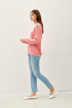 Load image into Gallery viewer, V-Neck Cotton Slub Sweater
