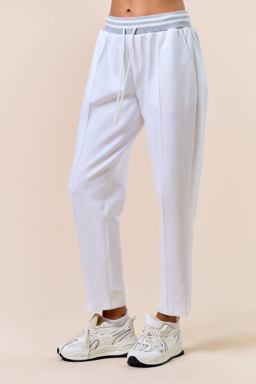 Drawstring Varsity Trim Joggers