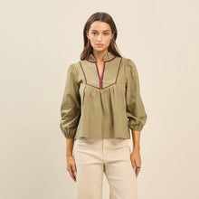 Load image into Gallery viewer, Embroidered Bib Front Top
