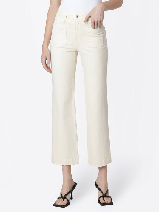 Aileeah Patch Pocket Natural Slim Wide Jeans