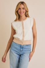 Load image into Gallery viewer, Button Up Sleeveless Knit Top
