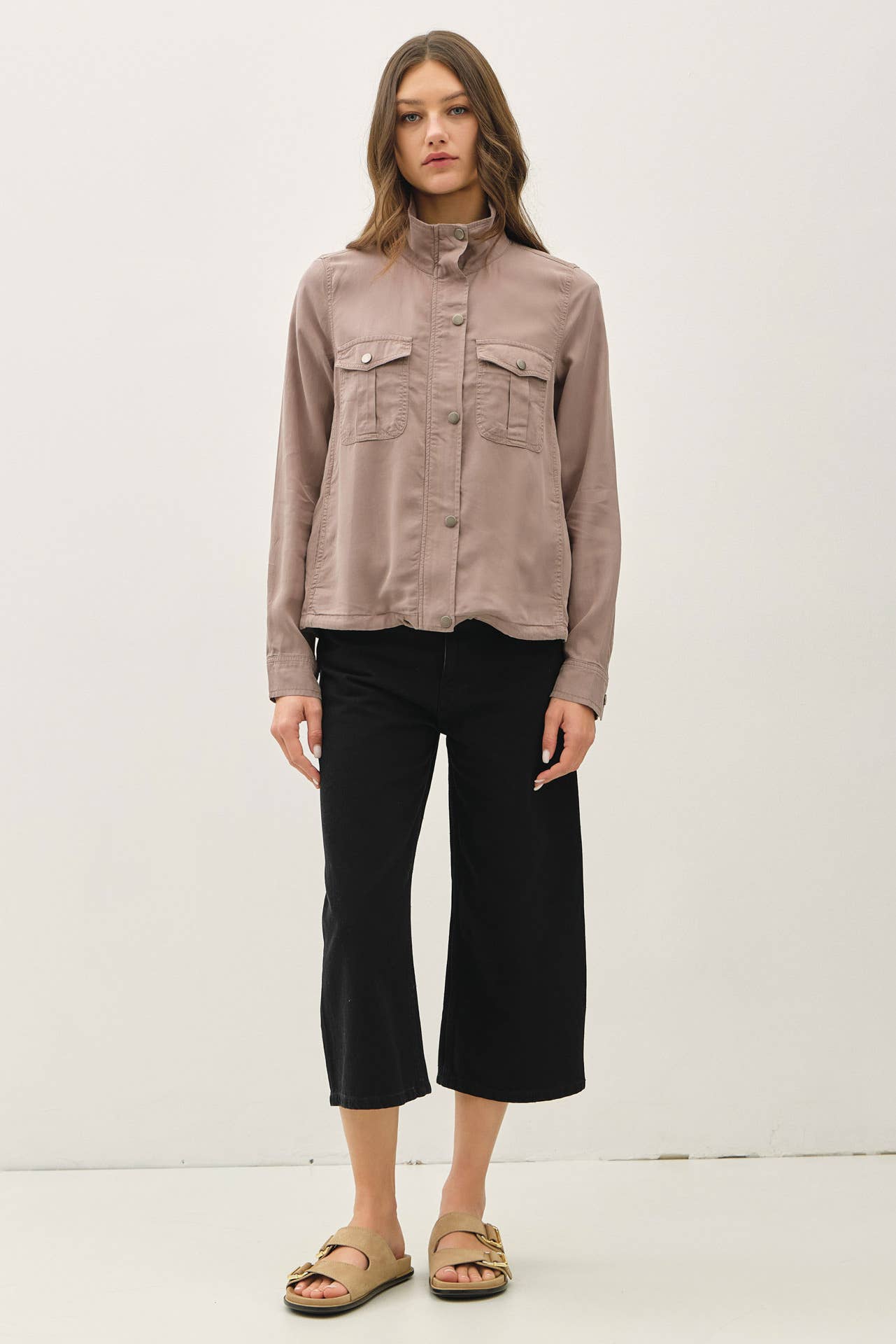 Cropped Utility Safari Jacket