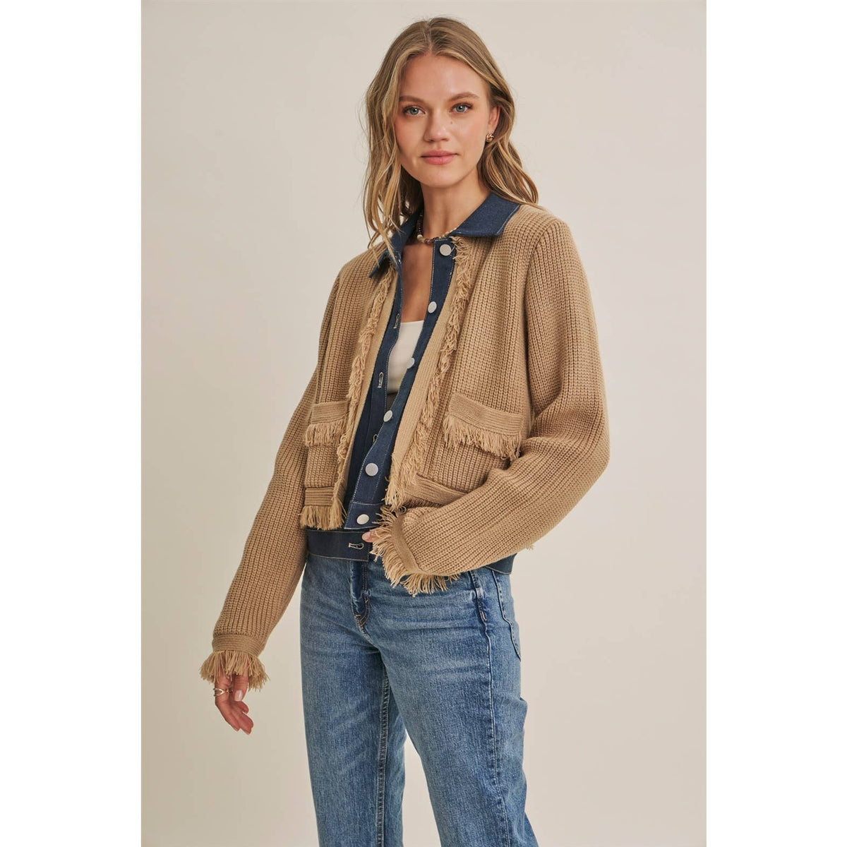 Fringe Cardigan Sweater Jacket
