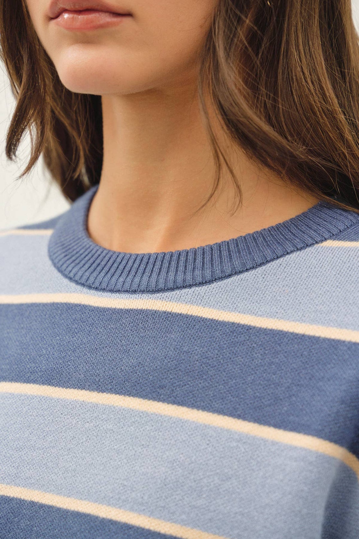Boxy Fit Multi Striped Sweater