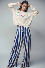 Load image into Gallery viewer, Breezy Rainbow Coastal Knit Sweater Top
