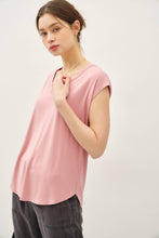 Load image into Gallery viewer, Bamboo Scoop Neck Cap Sleeve Top
