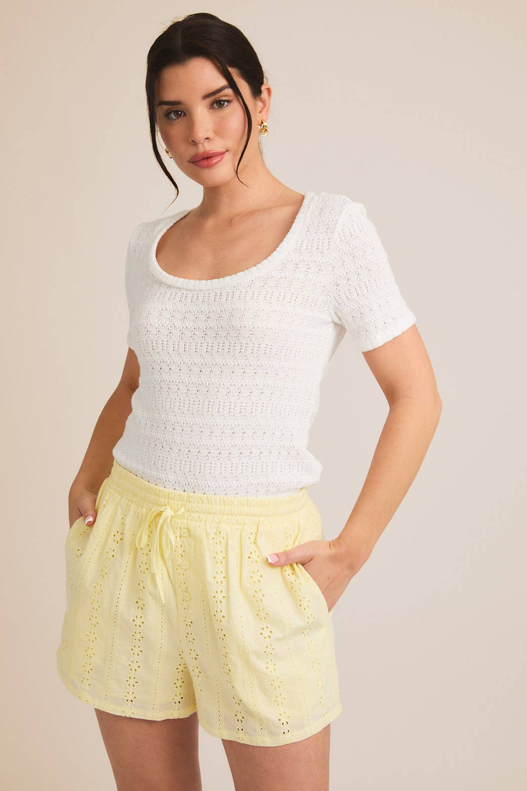 Scoop Neck Half Sleeve Top
