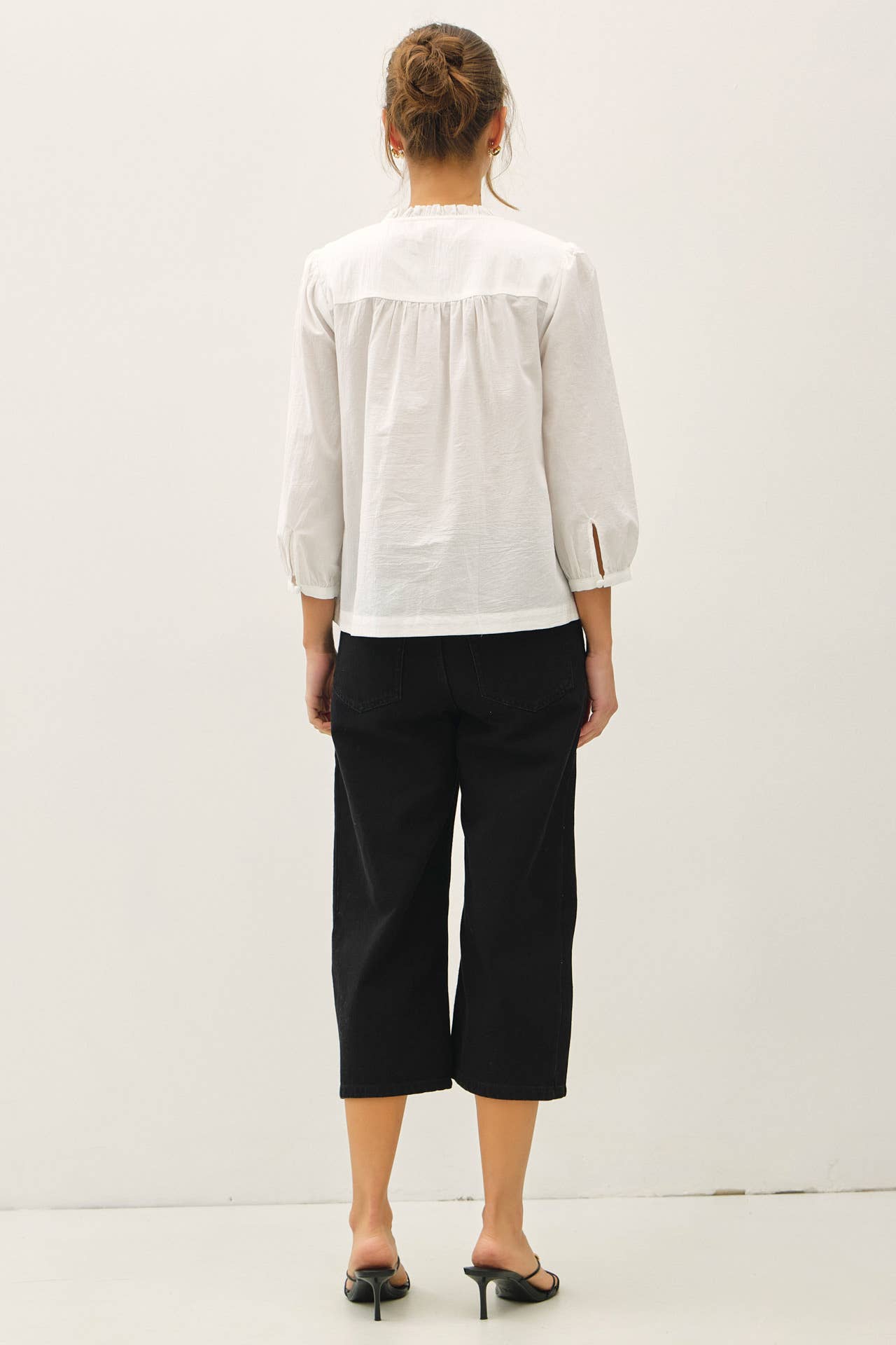 Cotton Button Up Flowy Top