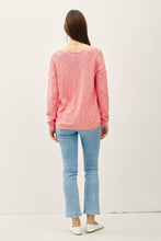 Load image into Gallery viewer, V-Neck Cotton Slub Sweater
