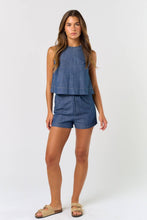 Load image into Gallery viewer, Sleeveless Denim Top with Matching Shorts
