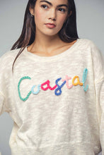Load image into Gallery viewer, Breezy Rainbow Coastal Knit Sweater Top
