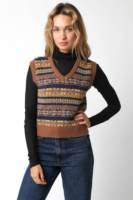 V-Neck Sweater Vest Top