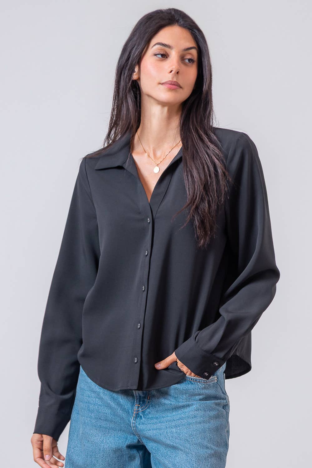 V-neck blouse