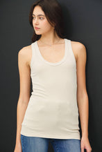 Load image into Gallery viewer, Classic Ribbed Scoop Neck Tank Top
