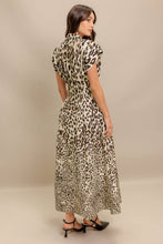 Load image into Gallery viewer, Dropped Shoulder Cinched Waist Shirt Dress
