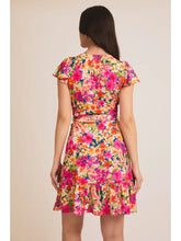 Load image into Gallery viewer, Faux Wrap Wide Side Tie Ruffle Dress
