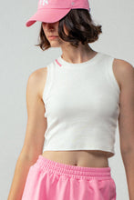 Load image into Gallery viewer, Zigzag Stitch Detail RibbedTank Top
