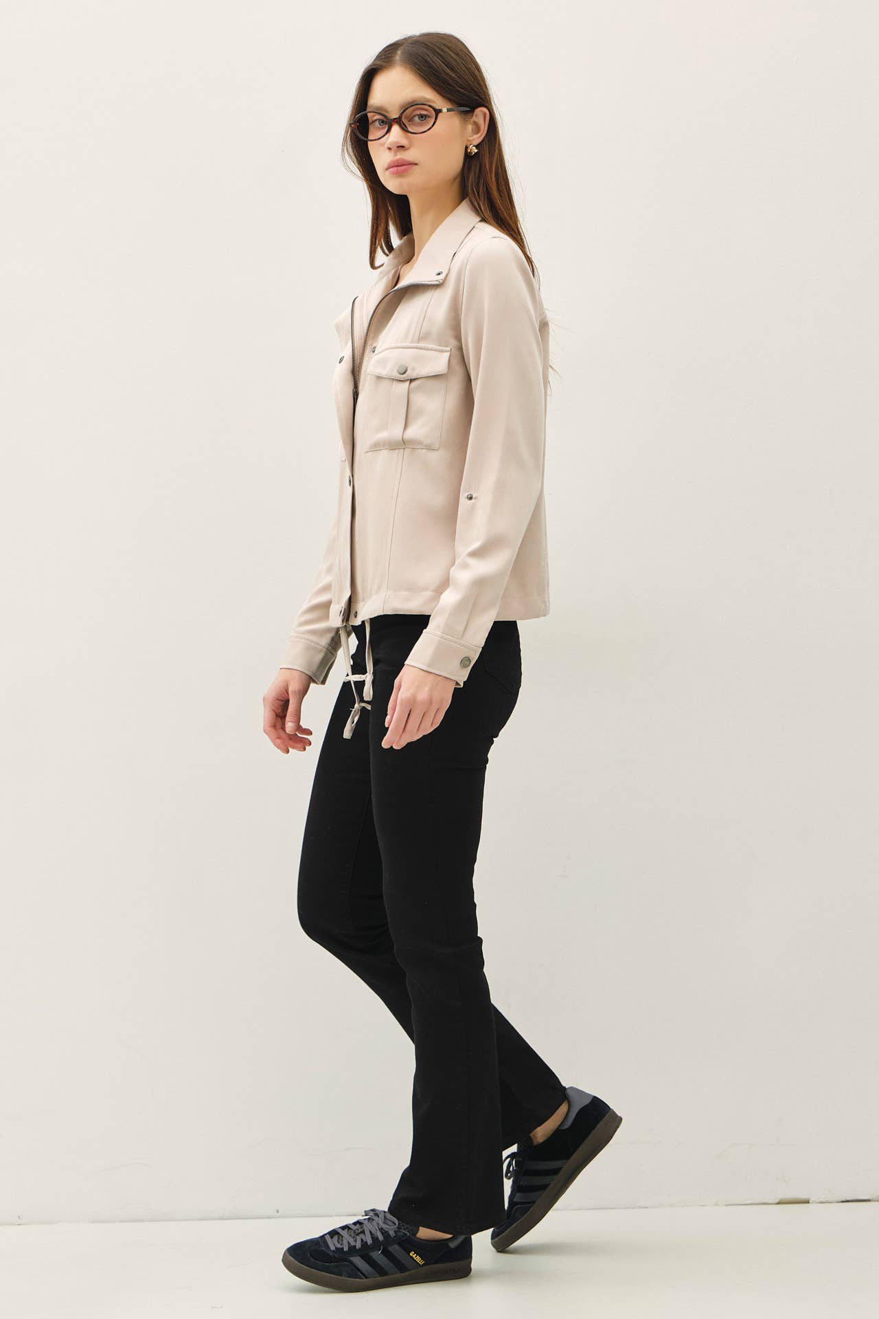 Cropped Utility Safari Jacket
