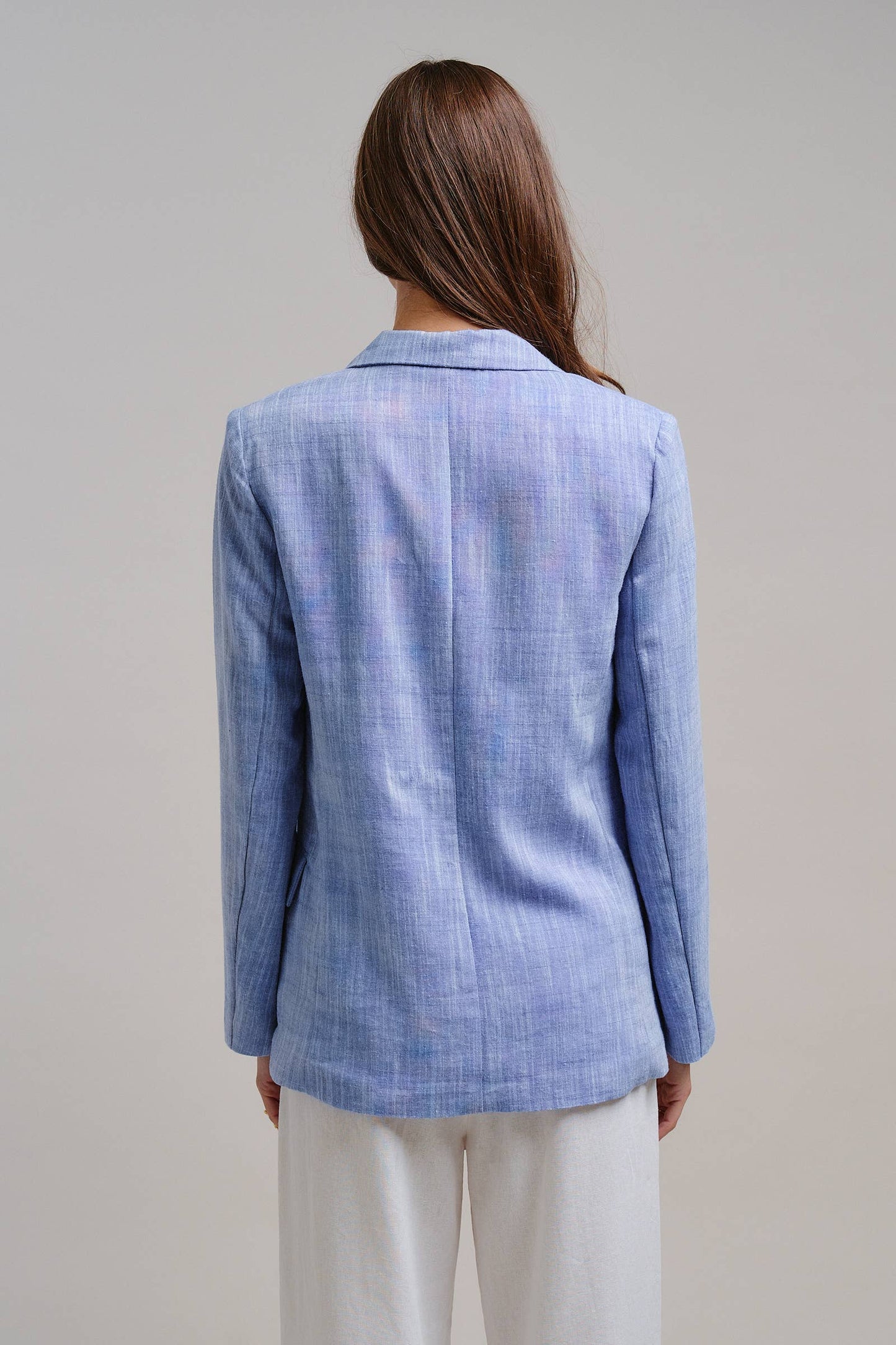 Linen Blend Slouchy Blazer