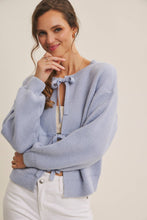 Load image into Gallery viewer, Brushed Fabric Three Bow Cardigan Sweater
