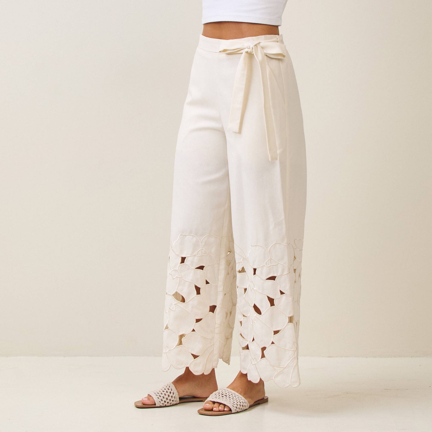 Rental- Able Floral Cut Out Pants