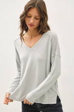 Load image into Gallery viewer, Raised Hems Long Sleeve Top
