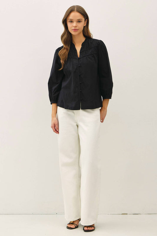 Cotton Button Up Flowy Top