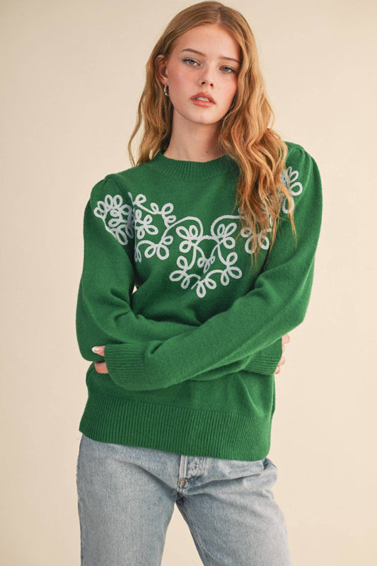 Applique Design Sweater