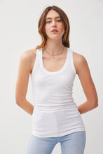 Load image into Gallery viewer, Classic Ribbed Scoop Neck Tank Top
