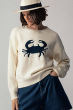 Load image into Gallery viewer, Crab Graphic Relaxed Knit Sweater
