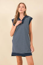 Load image into Gallery viewer, Striped Spread Collar Mini Dress
