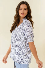 Load image into Gallery viewer, Jacquard Dot Print Short Sleeve Top
