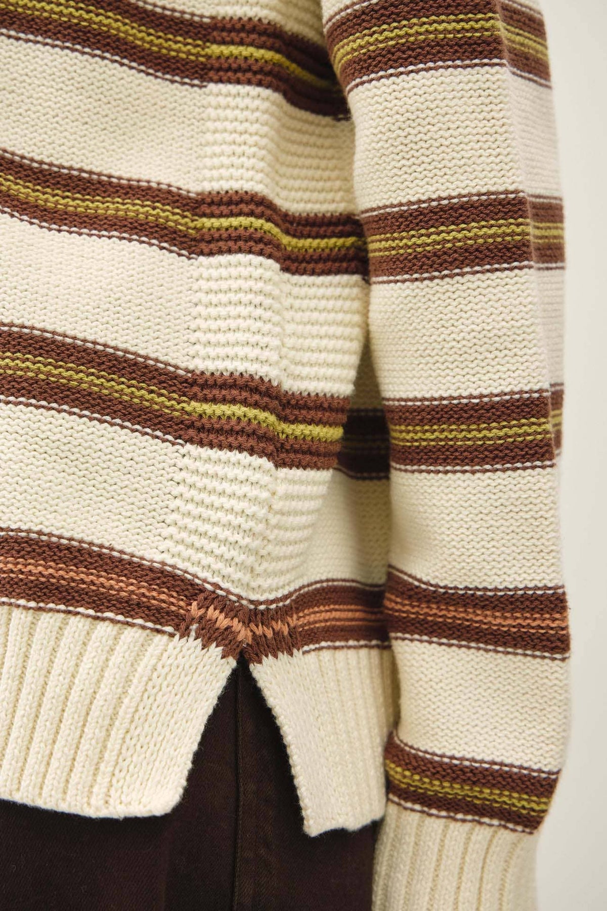 Textured Retro Stripe Sweater