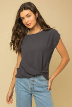 Load image into Gallery viewer, Front Knot Short Sleeve Top
