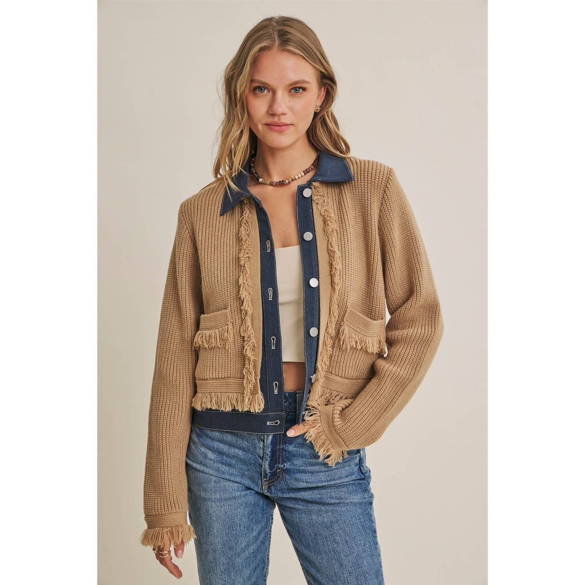Fringe Cardigan Sweater Jacket