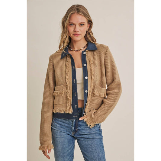 Fringe Cardigan Sweater Jacket
