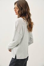 Load image into Gallery viewer, Raised Hems Long Sleeve Top
