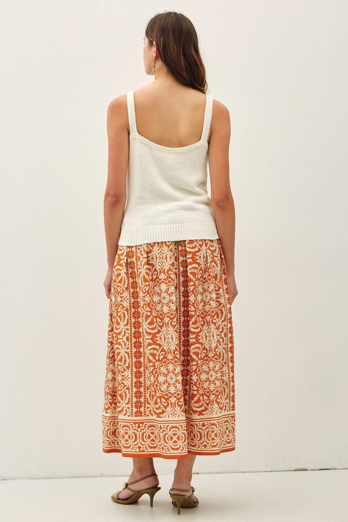 Panel Print Maxi Skirt