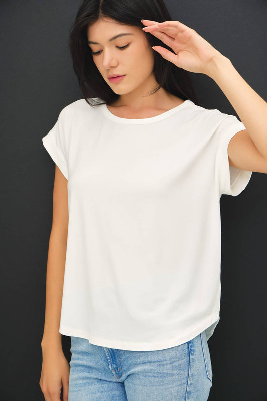 Bamboo Cuff Sleeve Tee